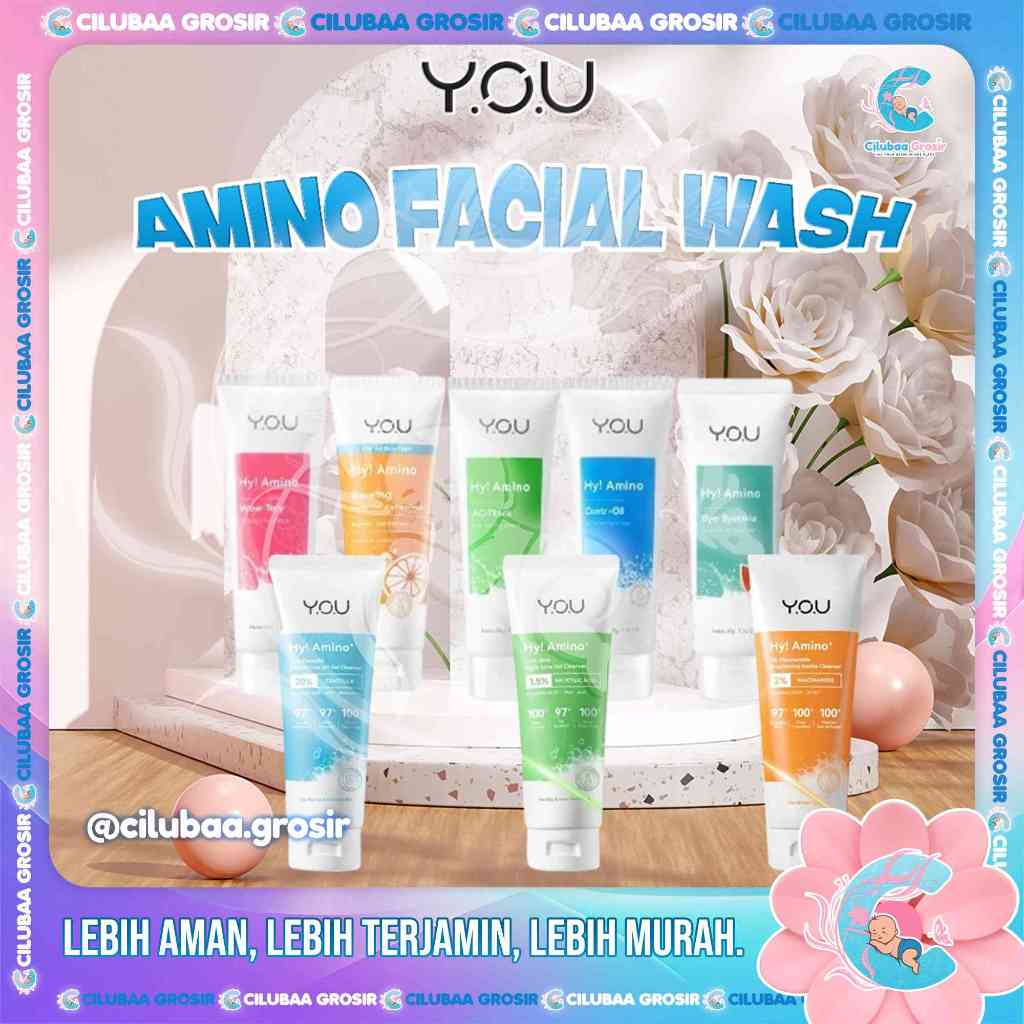 YOU Facial Wash Hy! Amino AC Ttack || Wow Tery || Contr Oil || Glo Win || Sabun Pembersih Wajah Orig