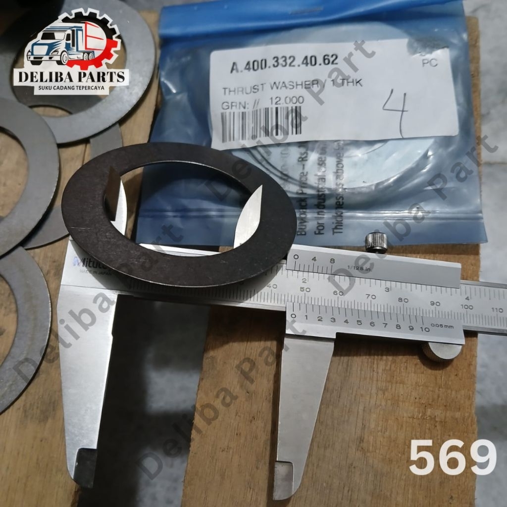 Shim king pin (diameter dalam 45,7 mm, diameter luar 70 mm, tebal 1 mm), thrust washer / 1 thk Mercy