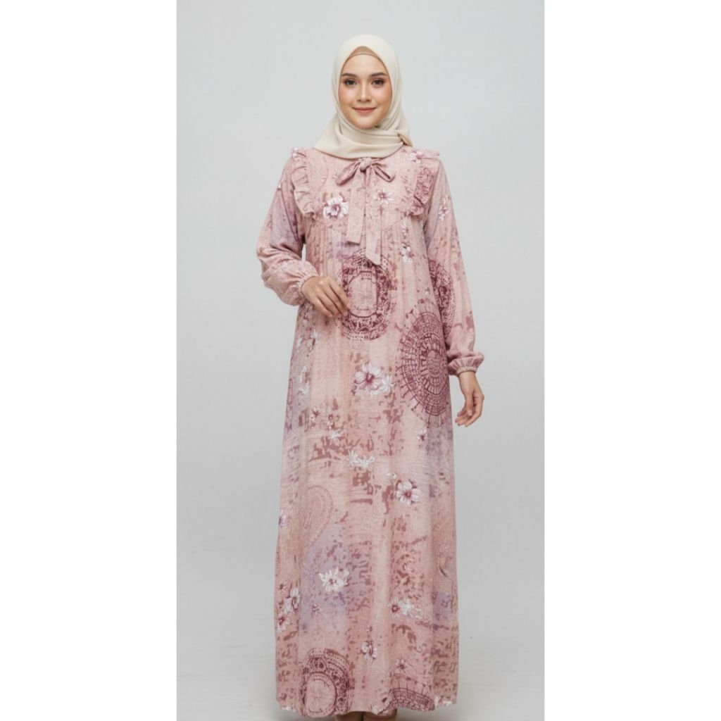 Gamis L30 Set Kerudung/Dress L30 Ceruty Baby Doll Puring