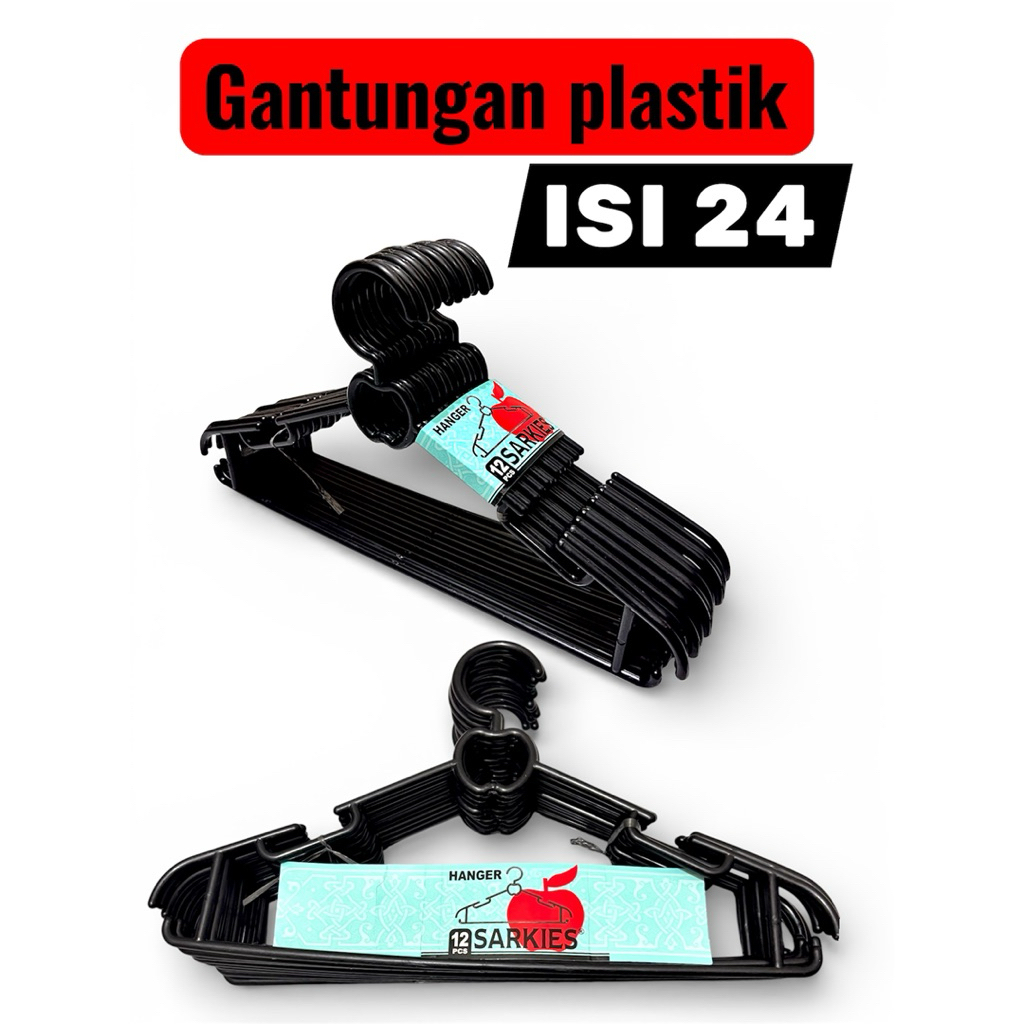 HANGER HITAM TEBAL BAHAN PLASTIK,kokoh dan awet