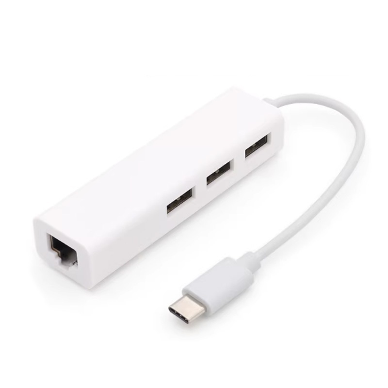 USB Type C Lan Adaptor 3 Port USB HUB