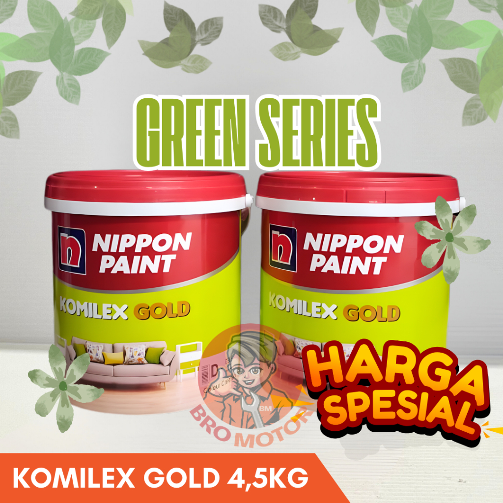 TERMURAH CAT TEMBOK INTERIOR KOMILEX GOLD GREEN SERIES / HIJAU SAGE / HIJAU LEMBUT / HIJAU PASTEL / 