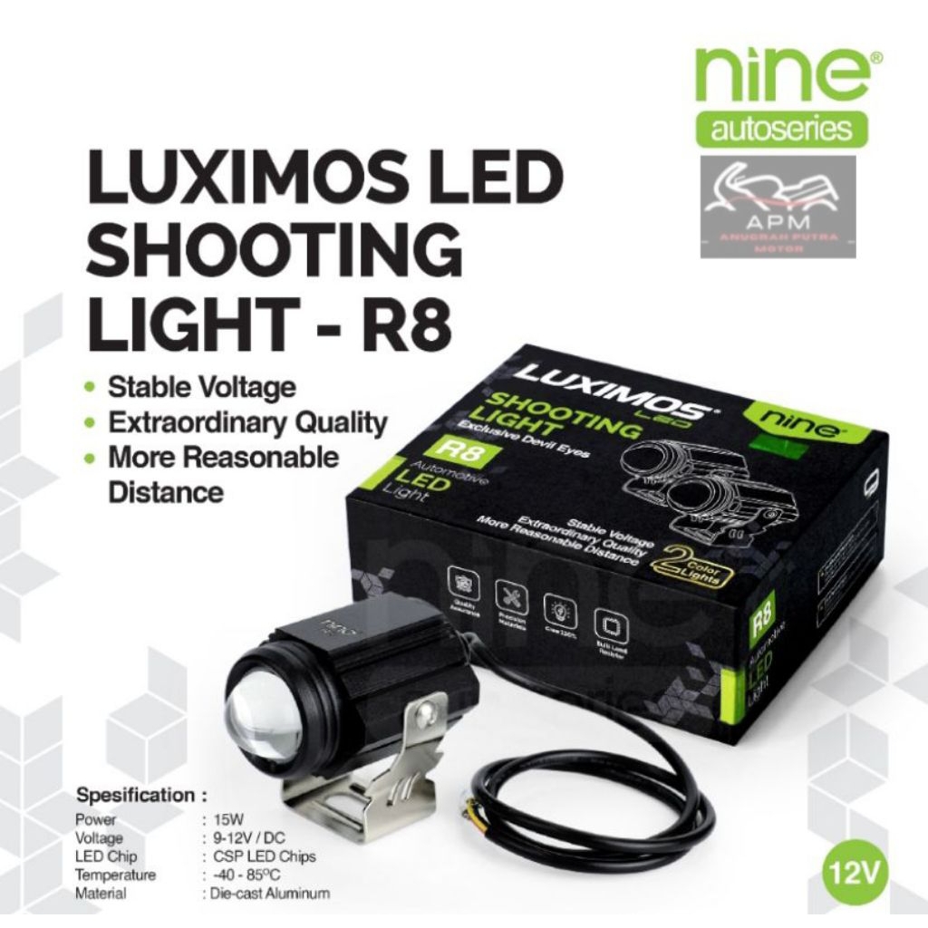 (2Bj/1Set) LAMPU TEMBAK LUXIMOS R8 NINE