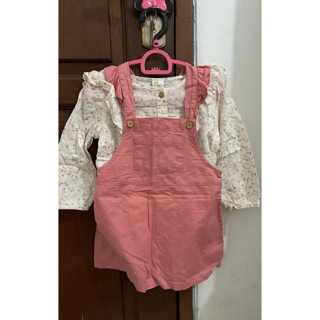baju dan romper pink hnm
