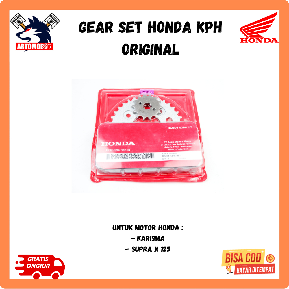 Ori gear set supra x 125 - gir set supra x125 KPH Original