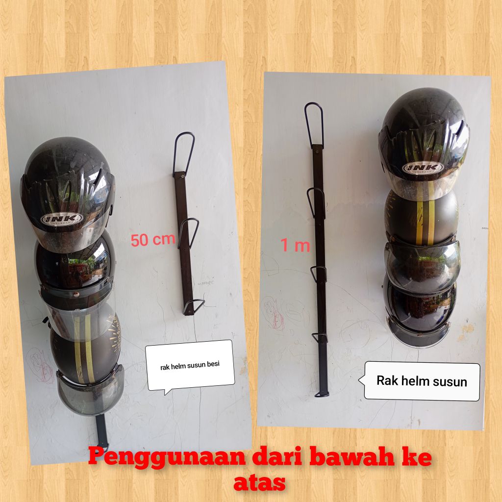 RAK HELM SUSUN BESI