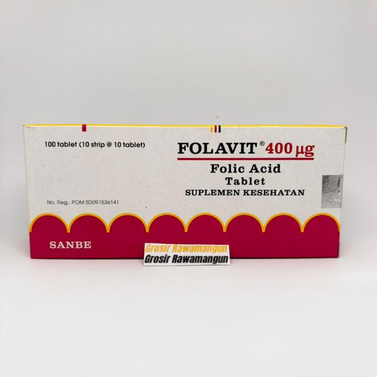 Folavit Asam Folat 400mcg - Suplemen Asam Folat Ibu Hamil & Menyusui