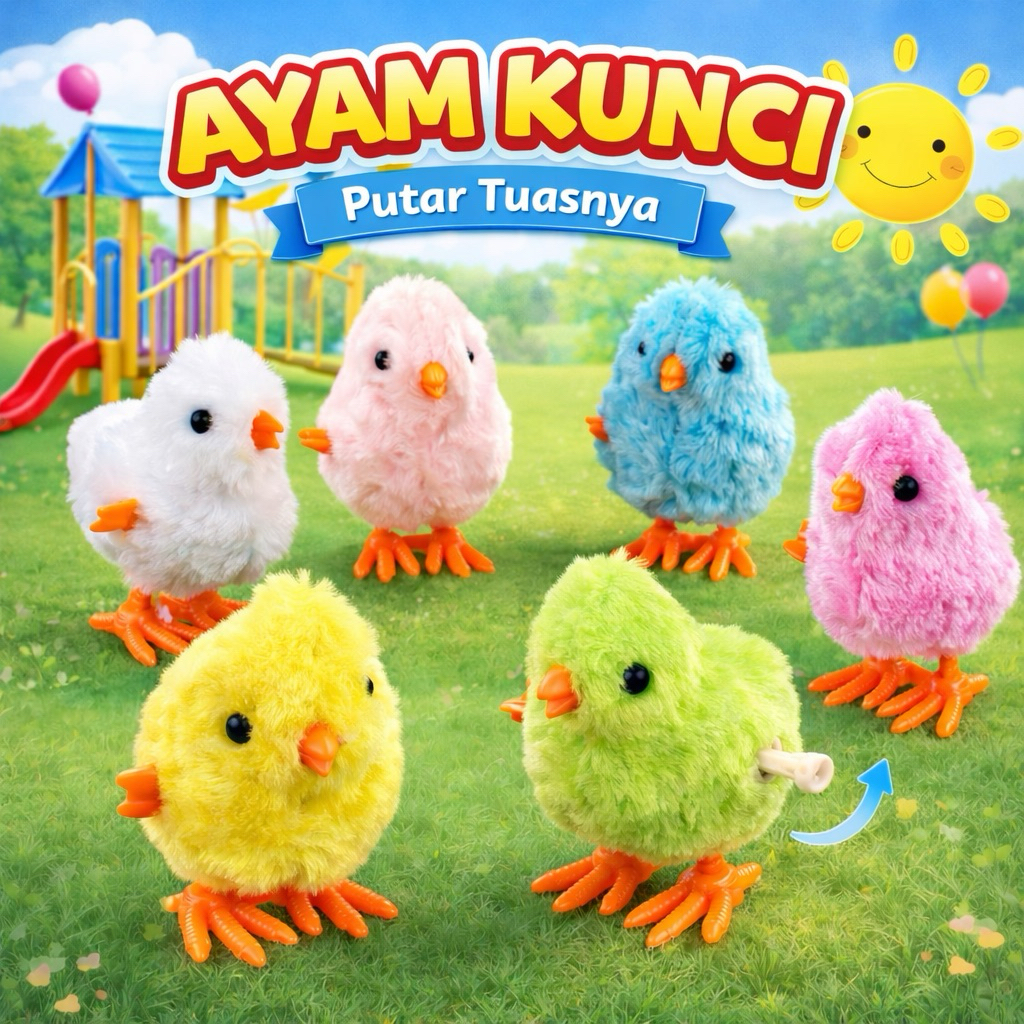 Ayam kunci Putar Grosir | Souvenir Ultah & Hampers Anak Murah