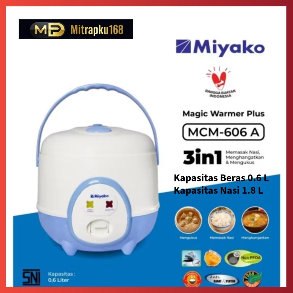 Magic Com Miyako MCM-606A 0.6 Liter / Magic com Miyako MCM606A