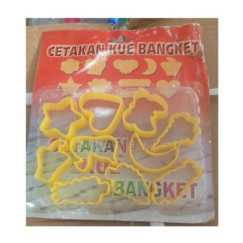 cetakan kue kering plastik isi 10 /cetakan kue kacang plastik