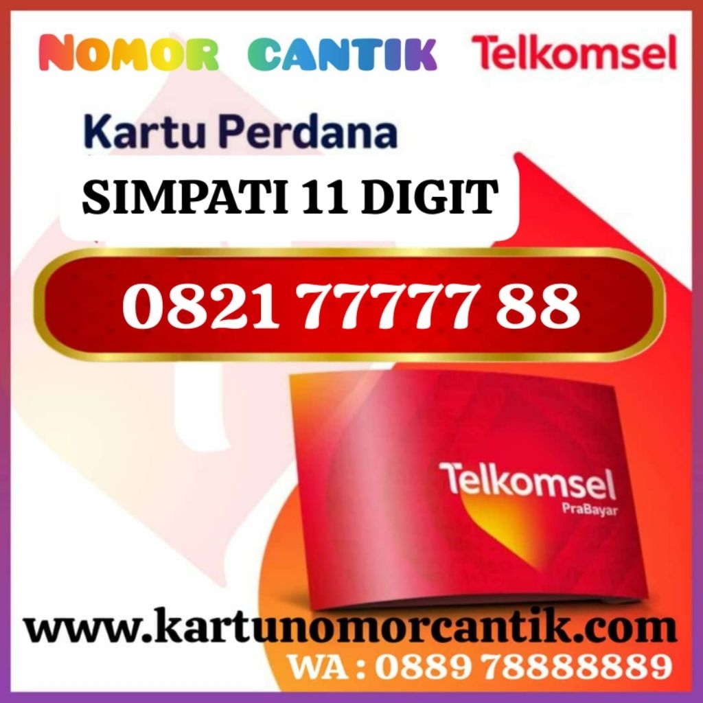 Nomor Cantik SIMPATI 11 Digit 77777 88