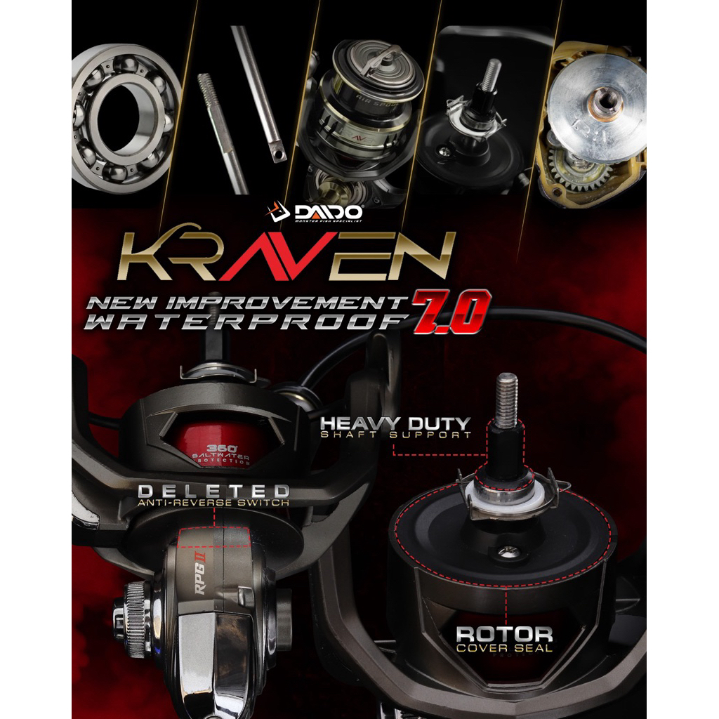 REEL SPINNING DAIDO KRAVEN HS SW 2000-3000