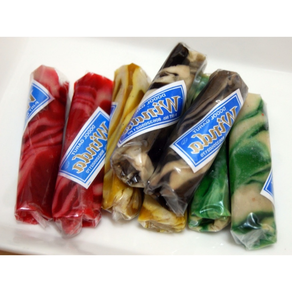 Dodol / Jenang Garut Original Kertas &  Zebra / warna - warni & Dodol rasa (Coklat, Strawberry, Pand