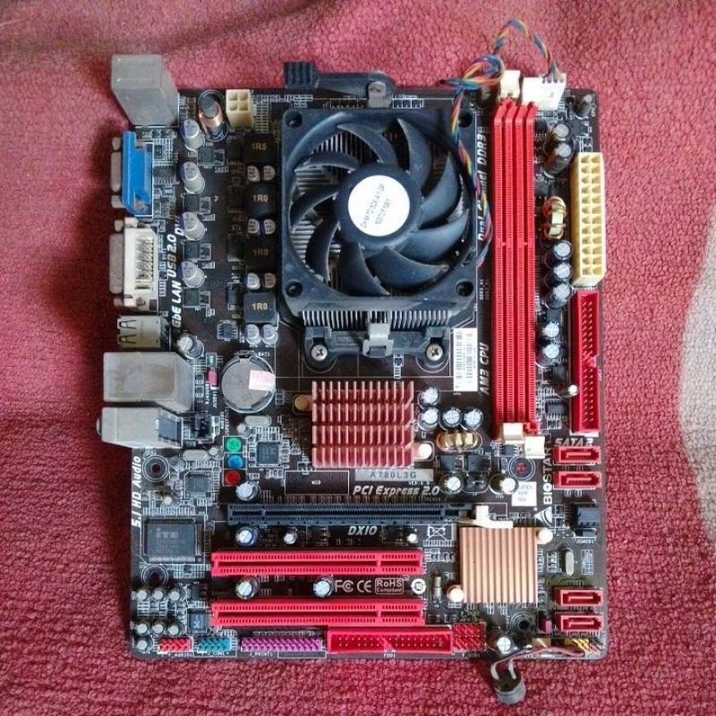 Paket Motherboard mobo Amd Am3 DDR3 + processor Athlon X250 + Fan
