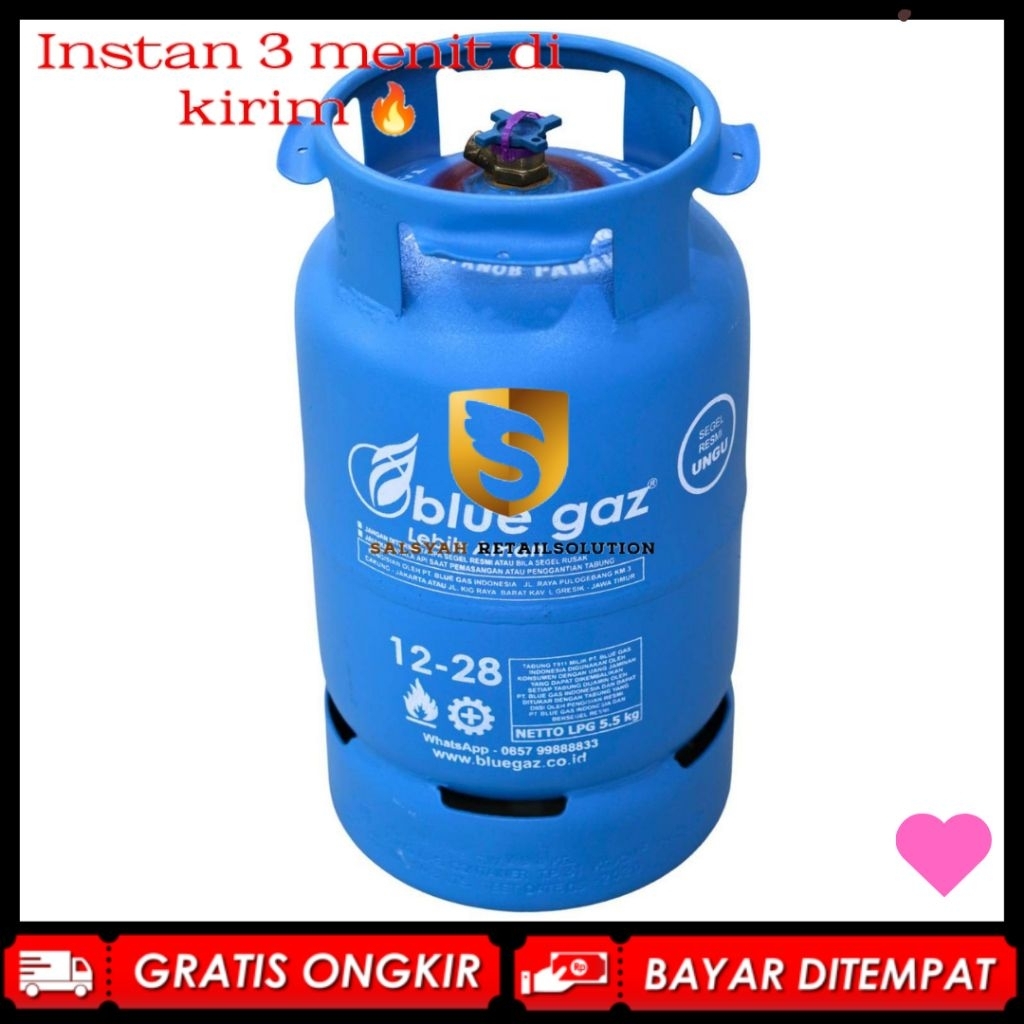 Tabung Blue (KOSONGAN) Gaz Blue Gas Tabung 5kg Tabung Gas 5,5kg Tabung Biru 5,5kg