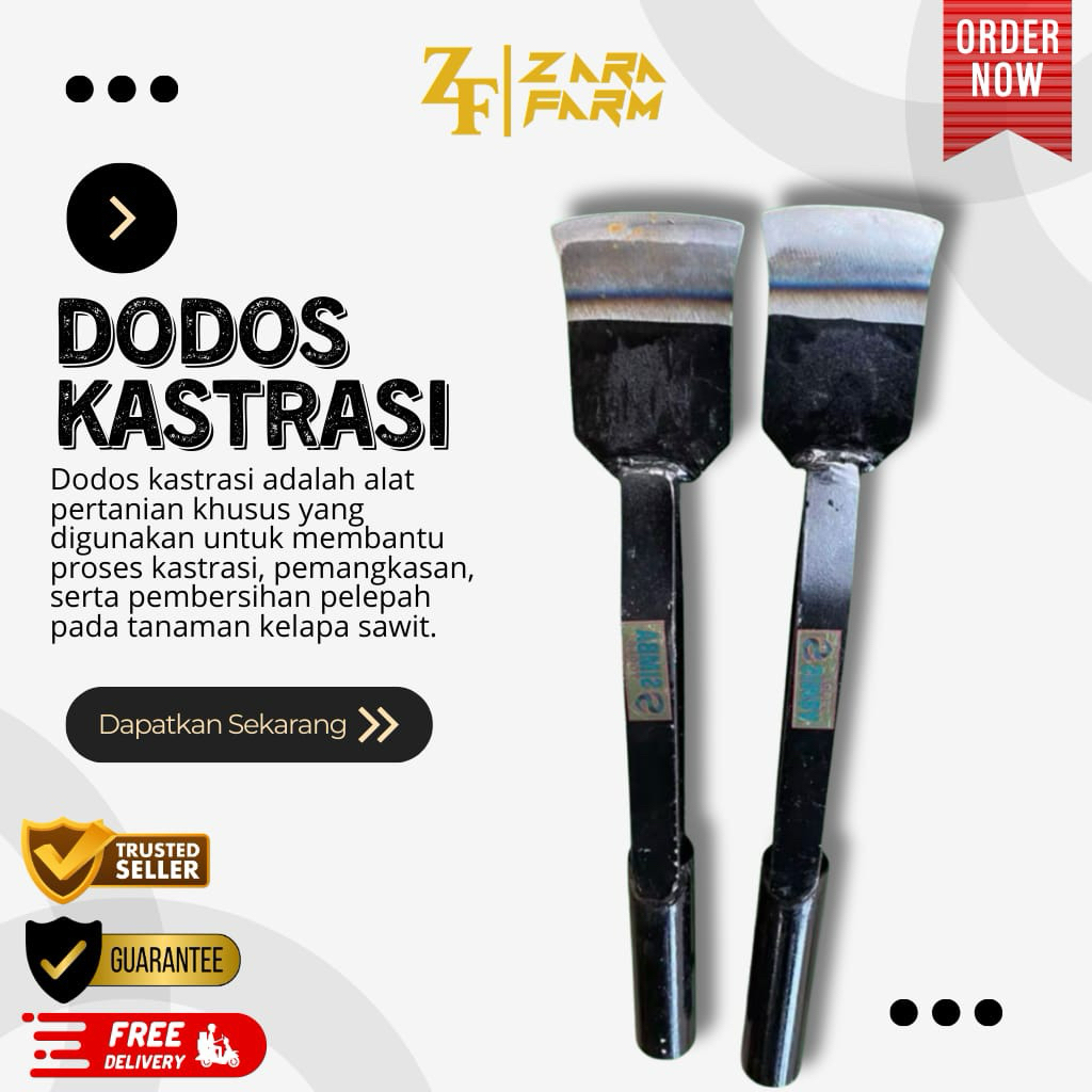 Dodos Kastrasi Sawit Baja Tajam - Alat Perawatan & Kastrasi Kelapa Sawit