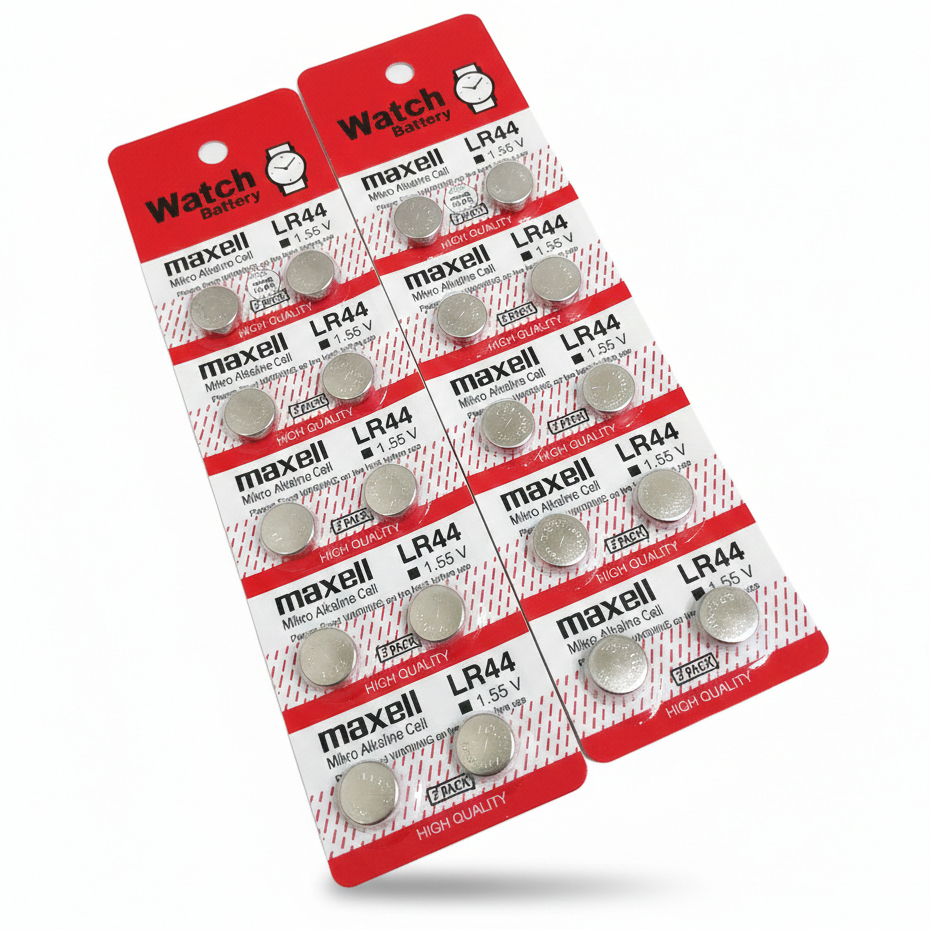 [1 pcs] Baterai Maxell LR44 Batrai Kancing Maxell LR-44 Original