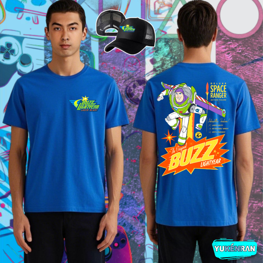 KAOS DISTRO DAN TOPI ANIMASI FAN ART TOY STORY SPACE RANGER BUZZ LIGHTYEAR COTTON COMBAD 24s