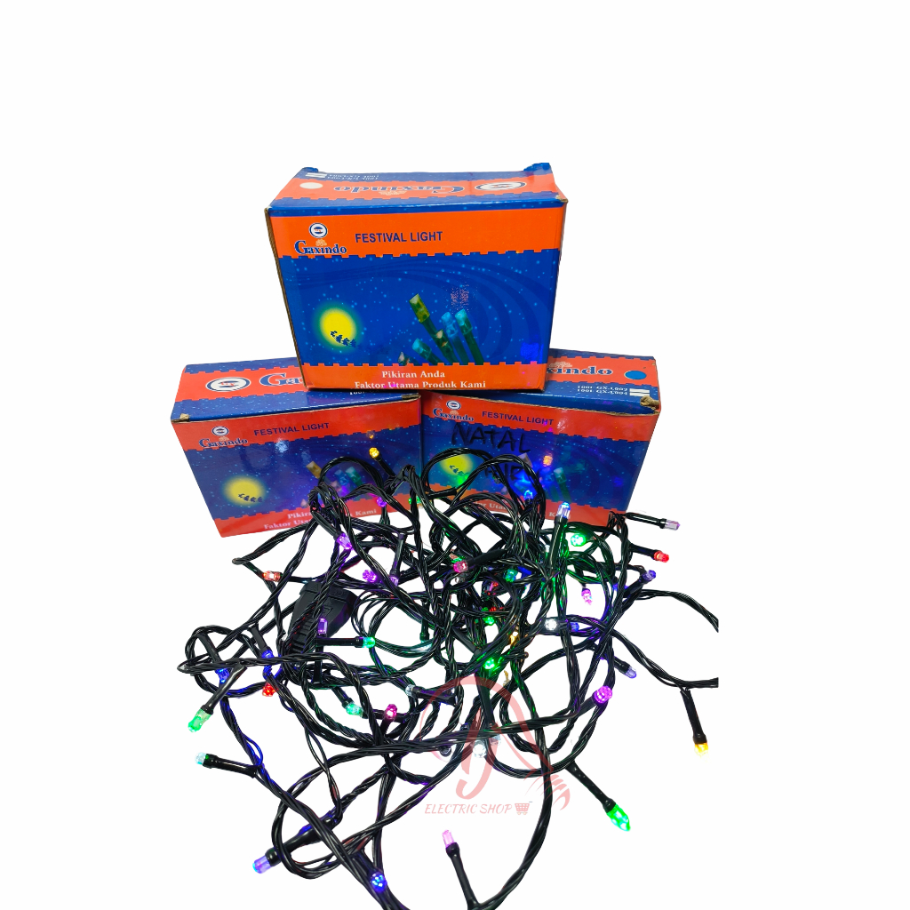 GAXINDO LAMPU NATAL WARNA WARNI LAMPU HIAS LAMPU NATAL PANJANG 9 METER LAMPU DEKORASI RAMADAN LAMPU 