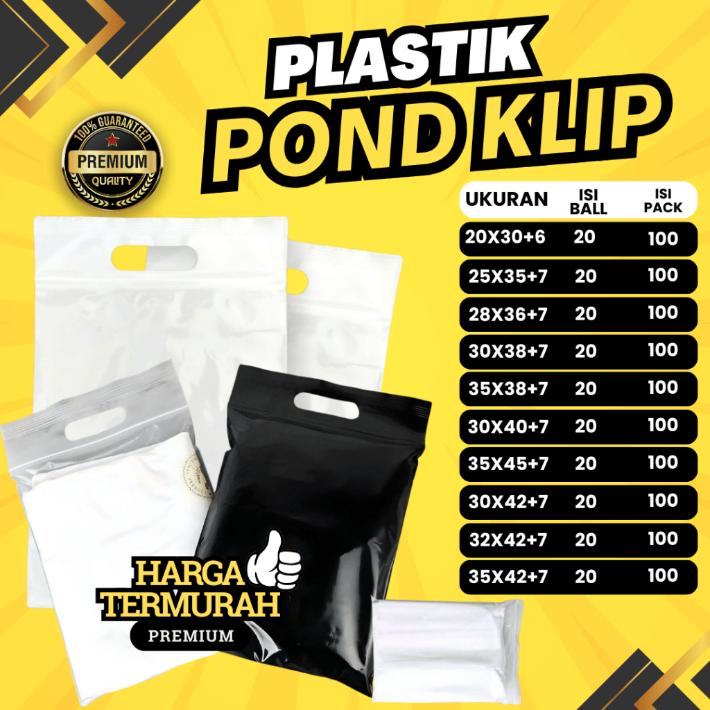 Plastik Klip Pond Oval Warna /Plastik Packing Handle Ziplock Pond / Plastik Klip Kemasan Tebal