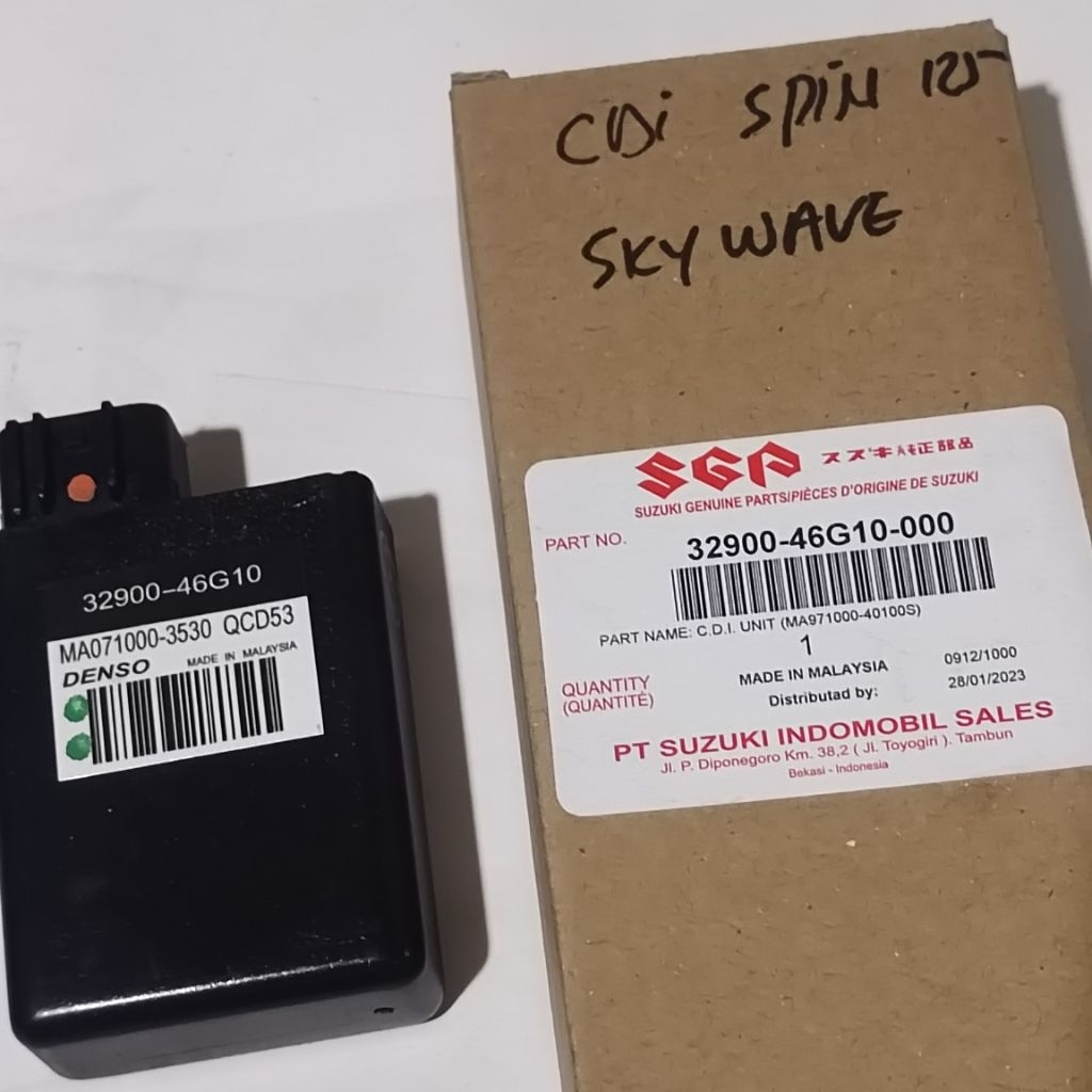 32900-46G10-000 CDI unit Suzuki Spin 125 Skywave original Denso Malaysia 3290046G10000