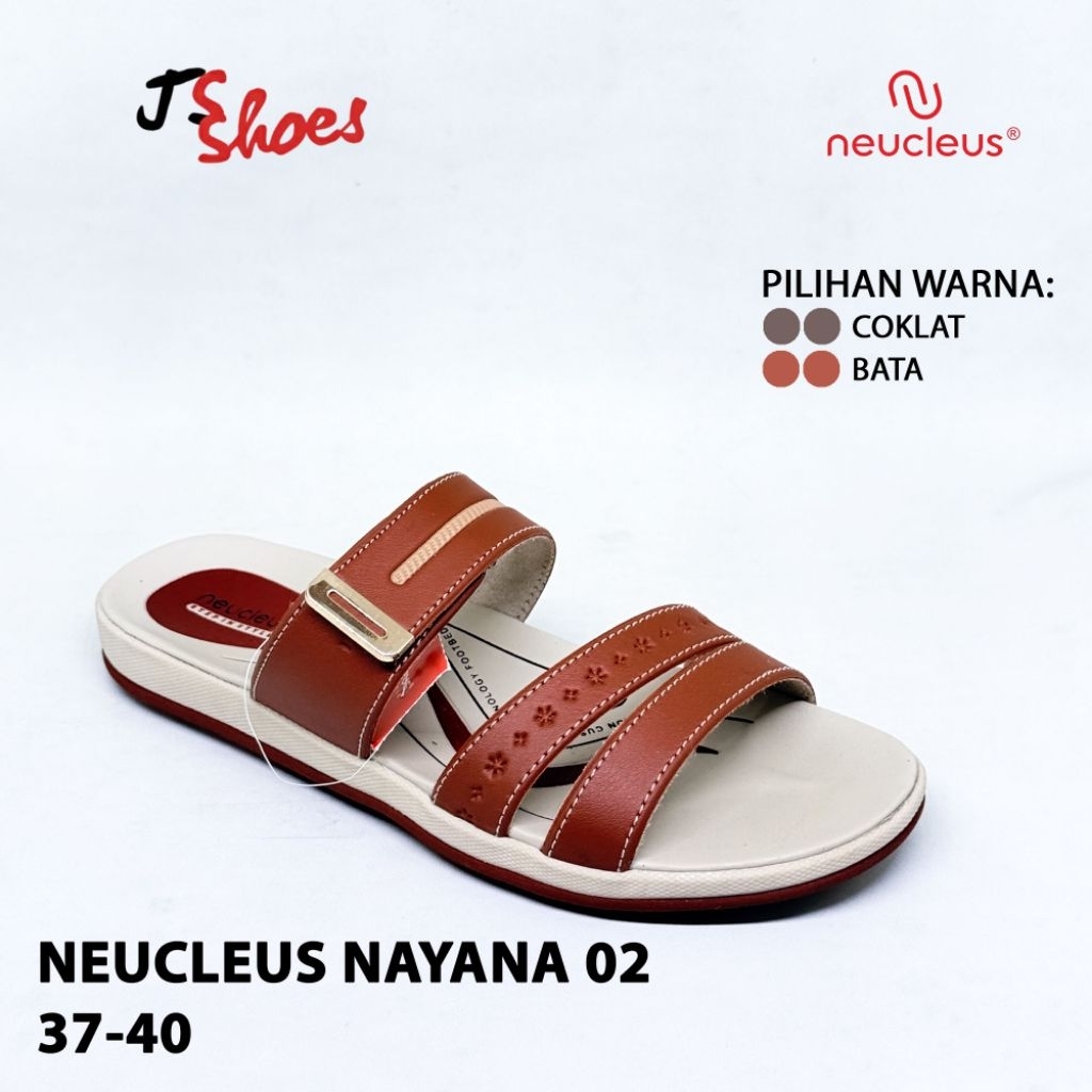NEUCLEUS NAYANA 02 - SANDAL SLOP CASUAL WANITA DEWASA MERK NEUCLEUS ORIGINAL