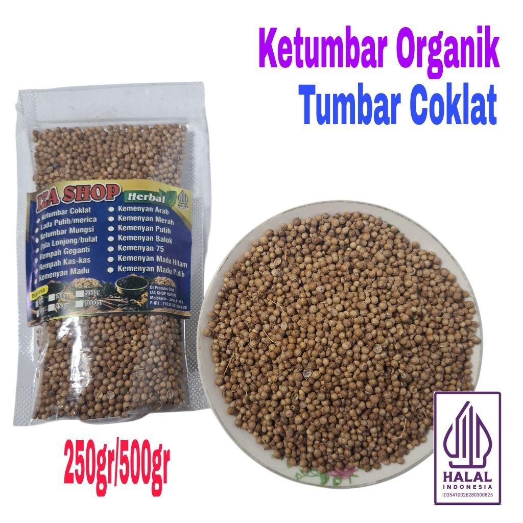 Ketumbar Coklat / Tumbar Organik 250/500gr