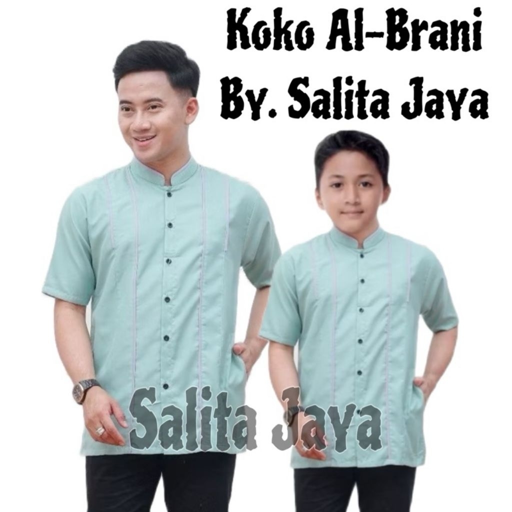 AL BRATA - (TERBARU 2026) BAJU KOKO COUPLE AYAH ANAK LAKI LAKI POLOS LENGAN TANGAN PENDEK UMUR 5 6 7