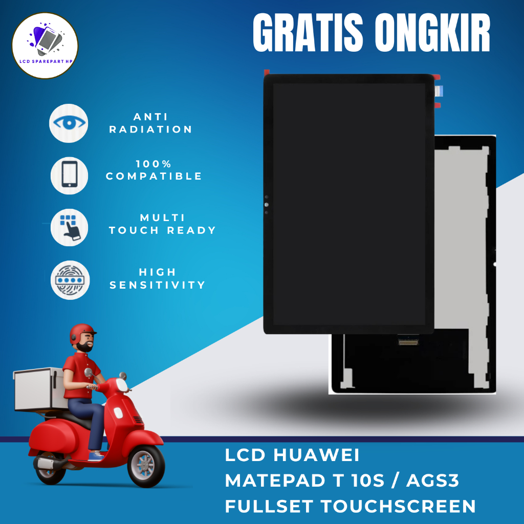 LCD HUAWEI MATEPAD T10 S / AGS3  FULLSET TOUCHSCREEN