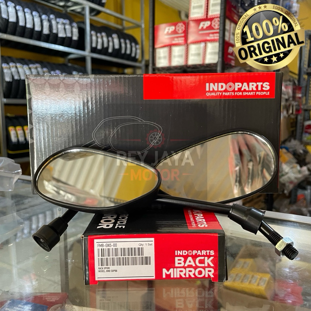 Spion Honda Supra X 125 Revo Karisma INDOPARTS Original - Kaca Spion Motor Honda Model Oval Klasik