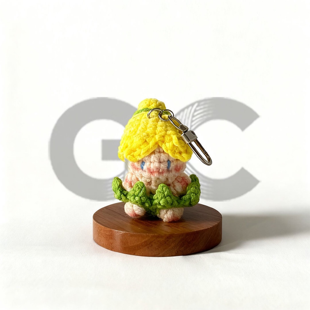 Ghumascrafts - Amigurumi Tinkerbell Crochet Keychain