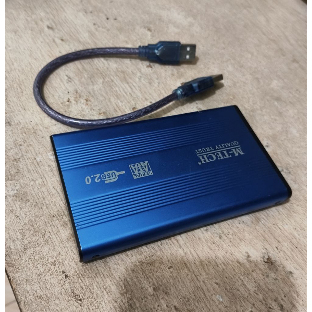 Harddisk + Enclosure Hitachi Bekas Copotan Laptop 500GB
