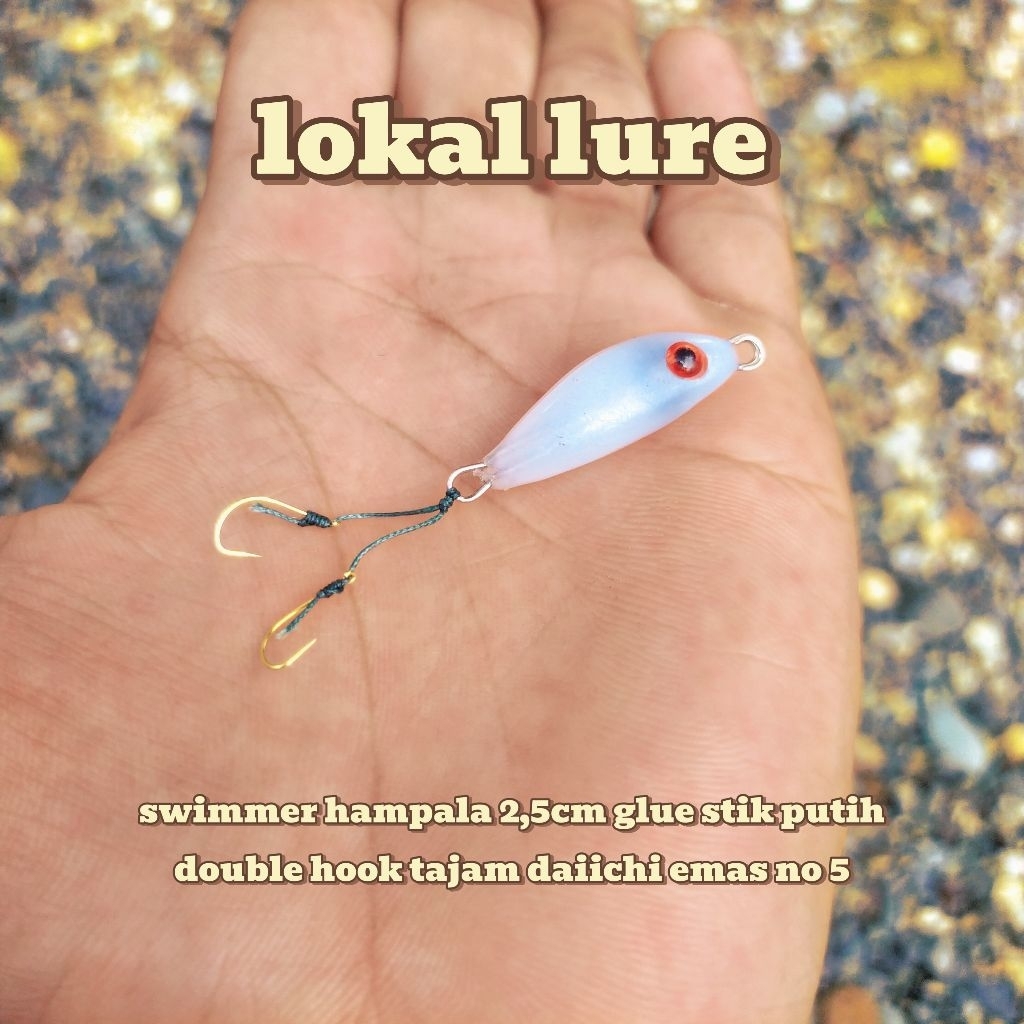 umpan pancing lure / swimmer lure 2,5cm double hook tajam daiichi / swimmer lure minow / swim bait /