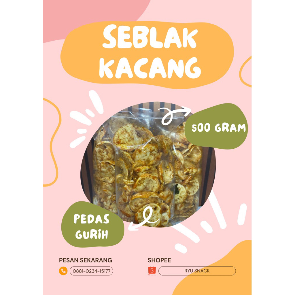 500gr SEBLAK KERUPUK BUMBU KACANG /Seblak Kering Daun Jeruk