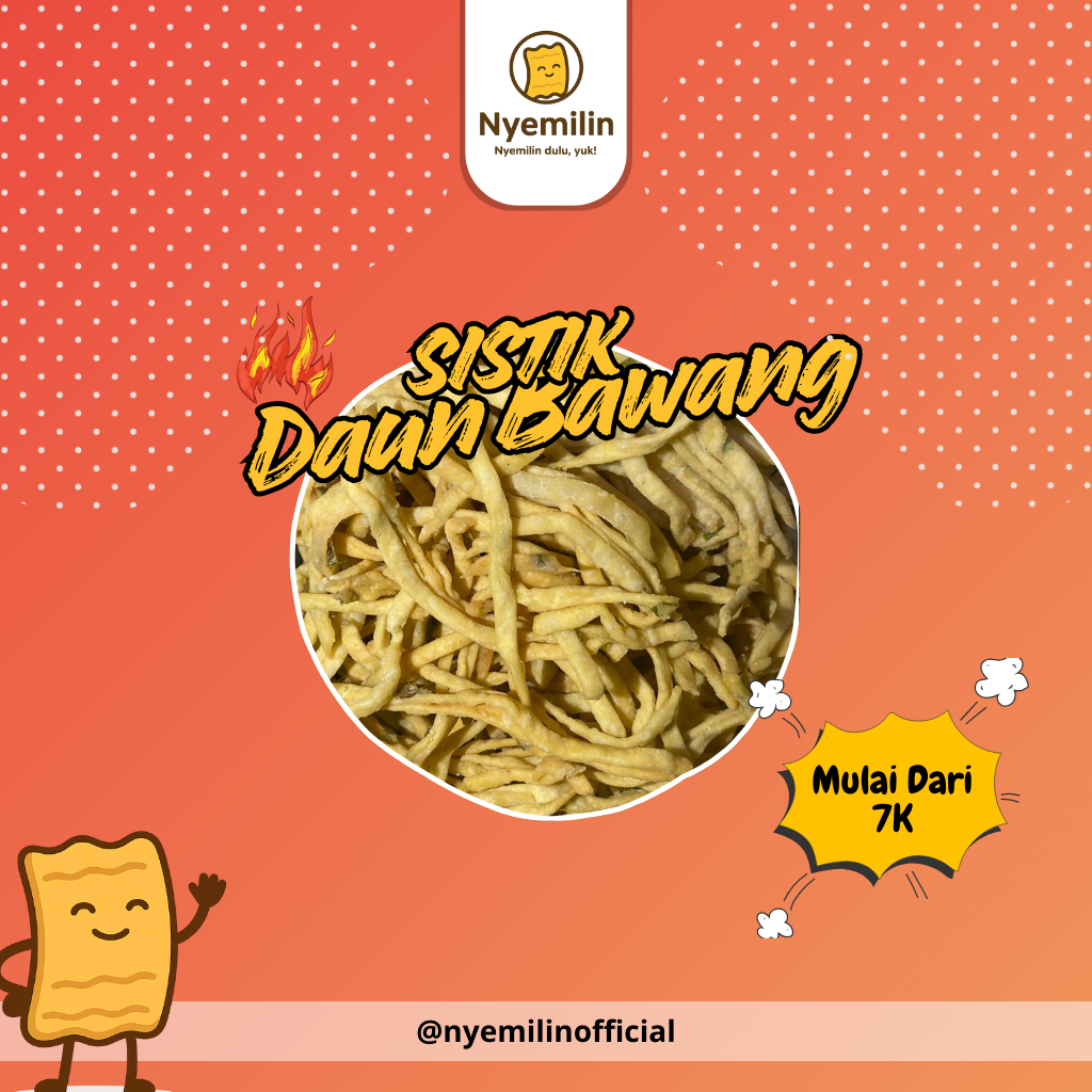 Cemilan Sistik/Sistik Daun Bawang/Pedas/Chilli Oil/Cabai Bubuk/Daun Jeruk/Murah Pedas Enak