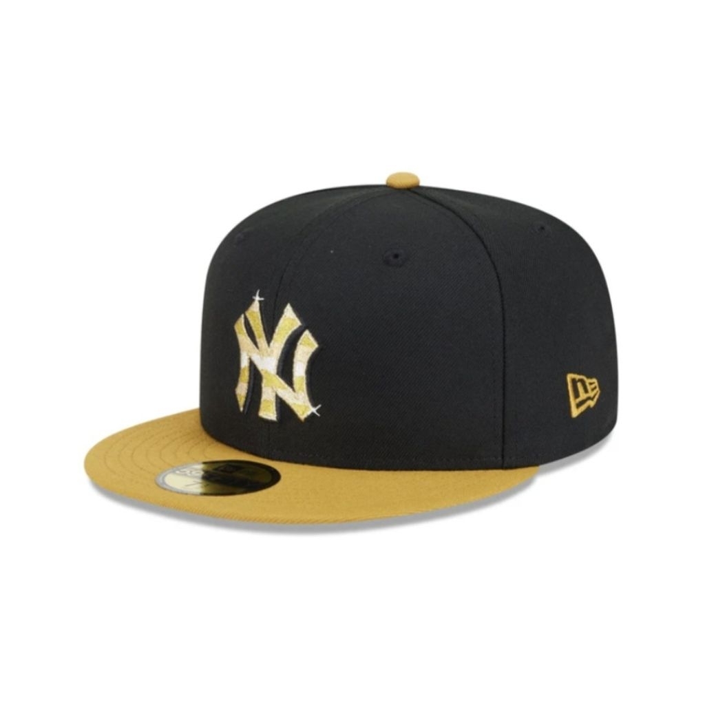 Topi new era 5950 original Yankees New york metalic gold