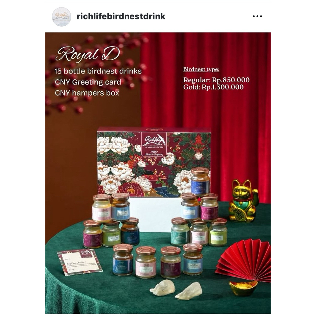 BIRDNEST IMLEK HAMPERS - PARCEL NATAL MINUMAN SARANG BURUNG WALET