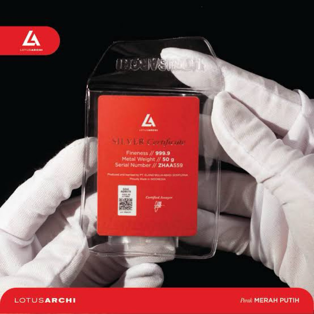 Perak Lotus Archi – Logam Mulia Perak 999,9 100Gr