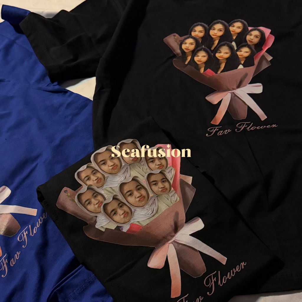 Scafusion Kaos Bucin Custom Foto Bucket Bunga