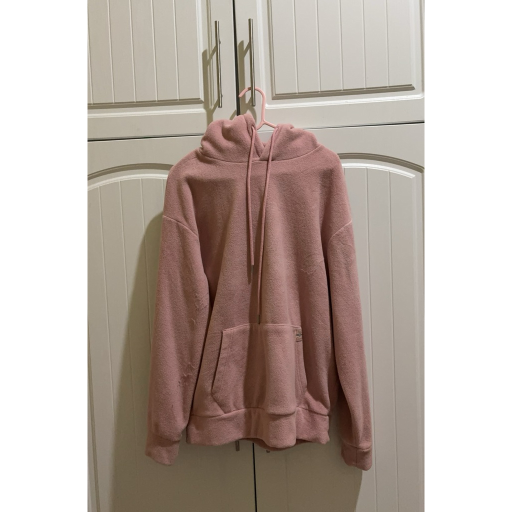 baju musim dingin wanita pink mantel