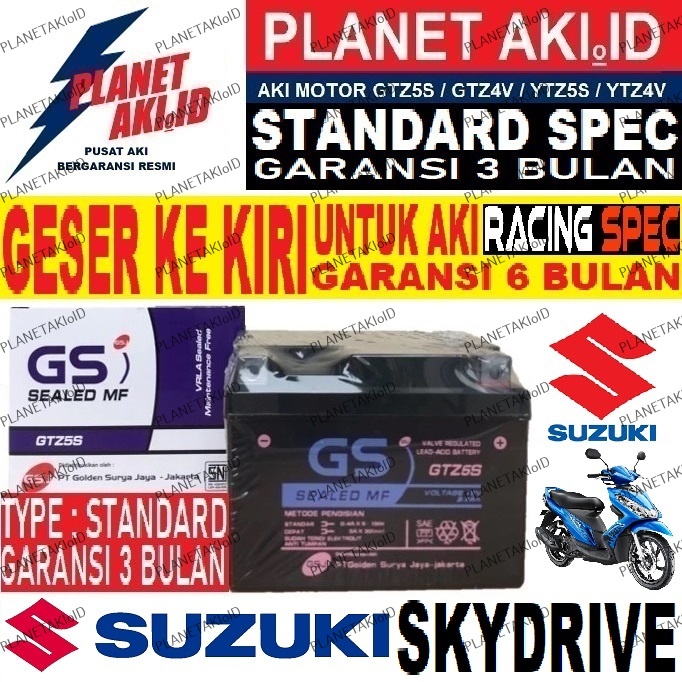 Aki Motor Suzuki Skydrive Aki Kering Accu Kering MF GTZ5S