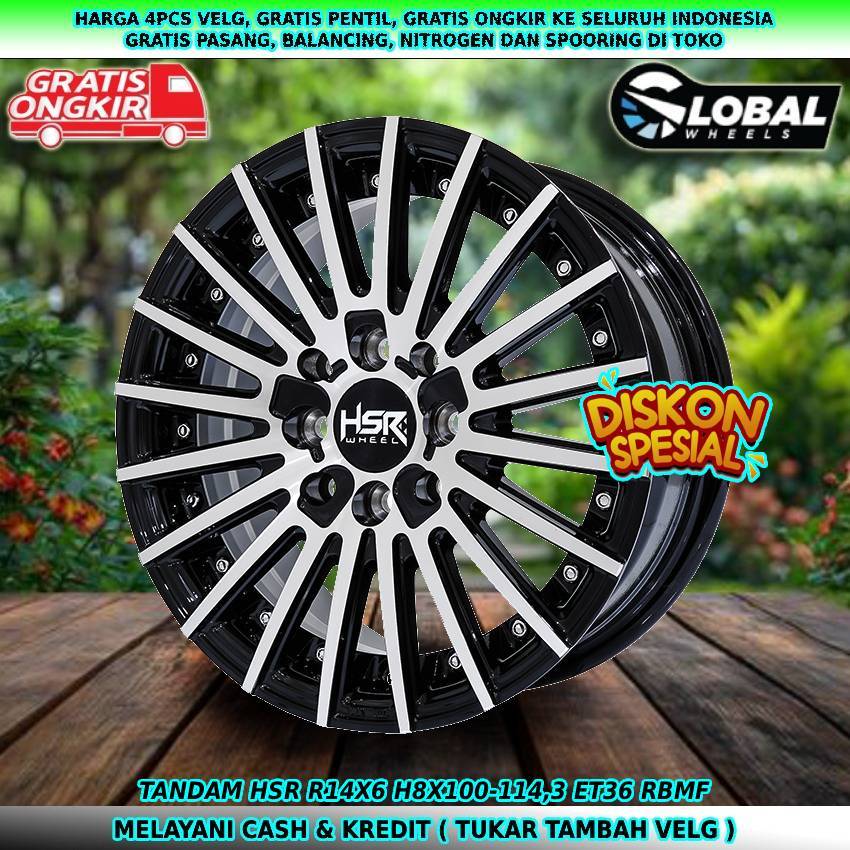 Velg R14 cocok untuk mobil Kijang LGX| Veloz| Avanza| Livina| Xenia| dll velg hsr tandam R14