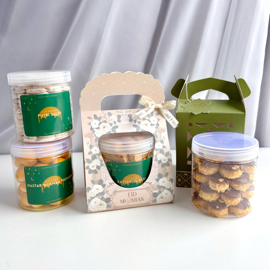 KukasiCookies | Hampers Lebaran 1 Kue Kering, Hampers Eid Mubarak Surabaya Box Of 1 (BACA DESKRIPSI)