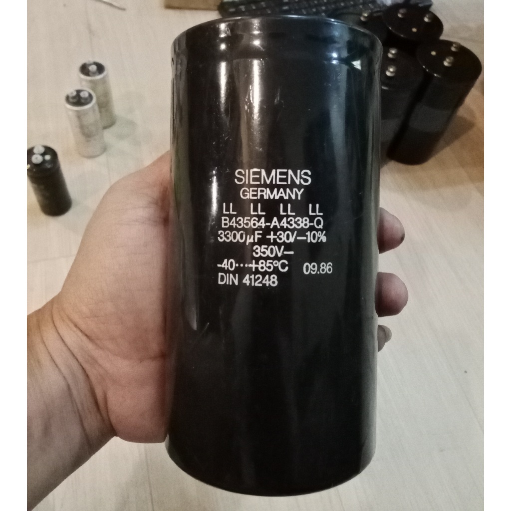 ELCO Siemens 3300uF 350V Original Elco Besar Kapasitor Jumbo