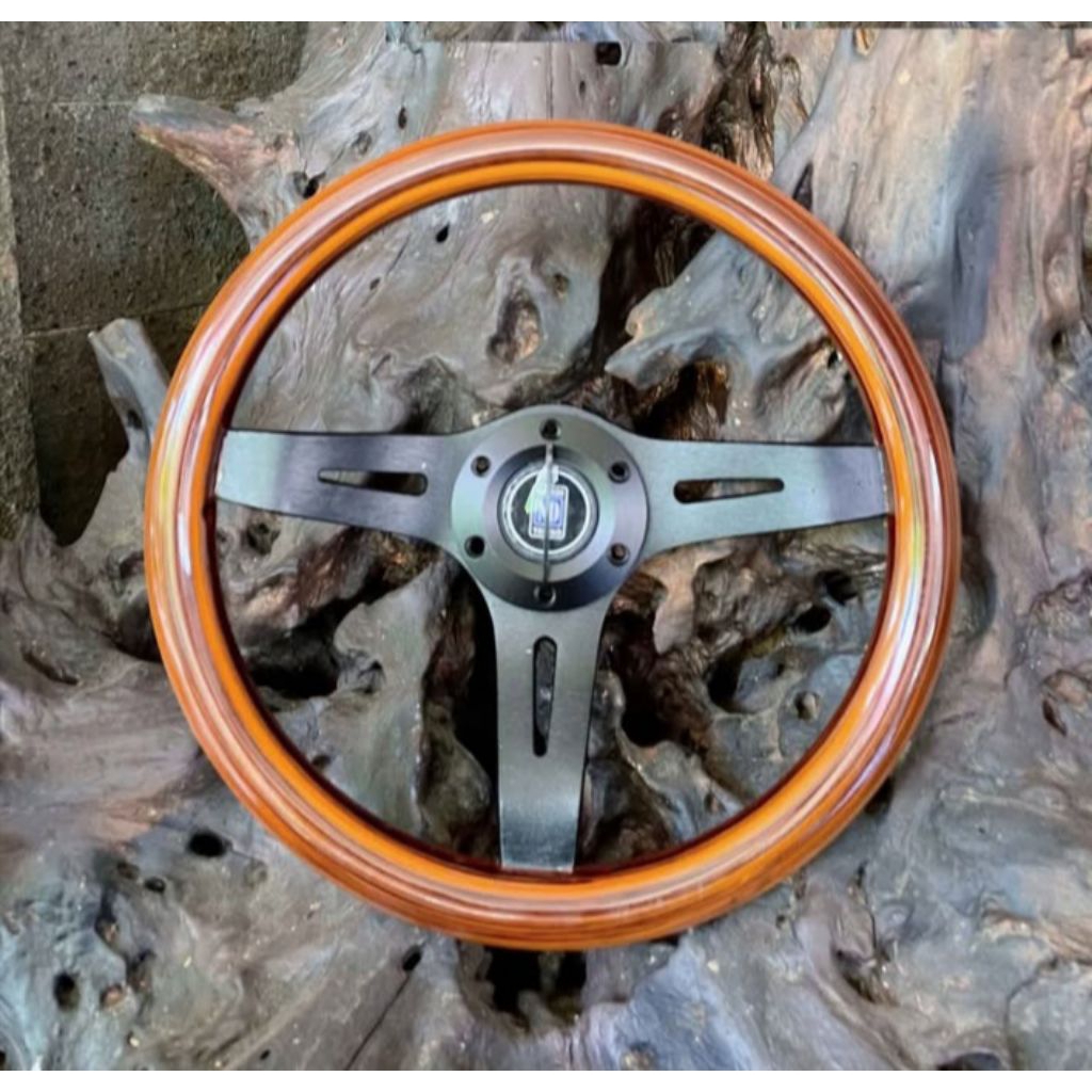 STIR MOBIL RACING NARDI KAYU MOTIF JATI KLASIK CLASSIC SEMI CELONG R14 UNIVERSAL