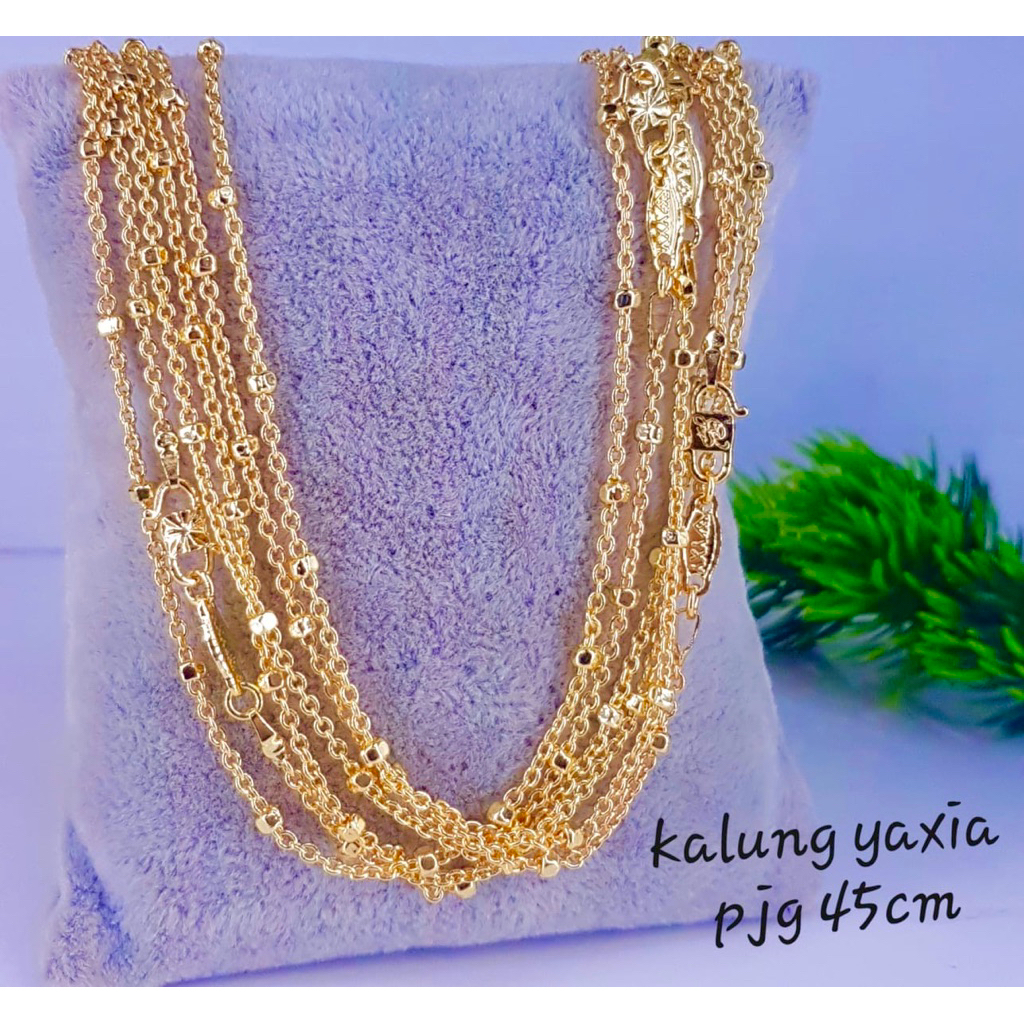 kalung kristal rantai kalung nory replika emas 22k mirip asli mewah dam awet