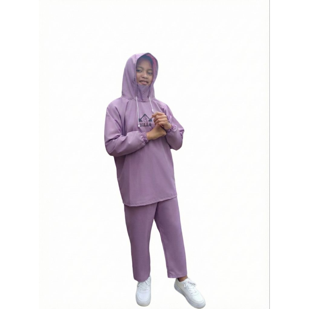 JAS HUJAN ANAK  umur 4-12 Tahun Mantel Hujan anak Stelan HODIE By BILLA