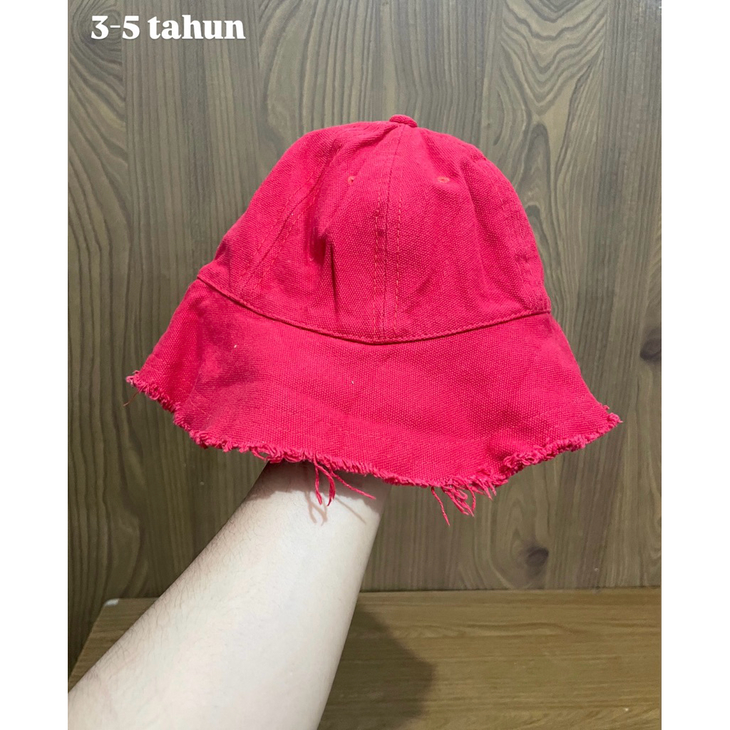 Topi Bucket Jeans Anak Usia 3-8 Tahun / OOTD Kekinian Anak / Assesoris Kepala Anak Cewek Cowok