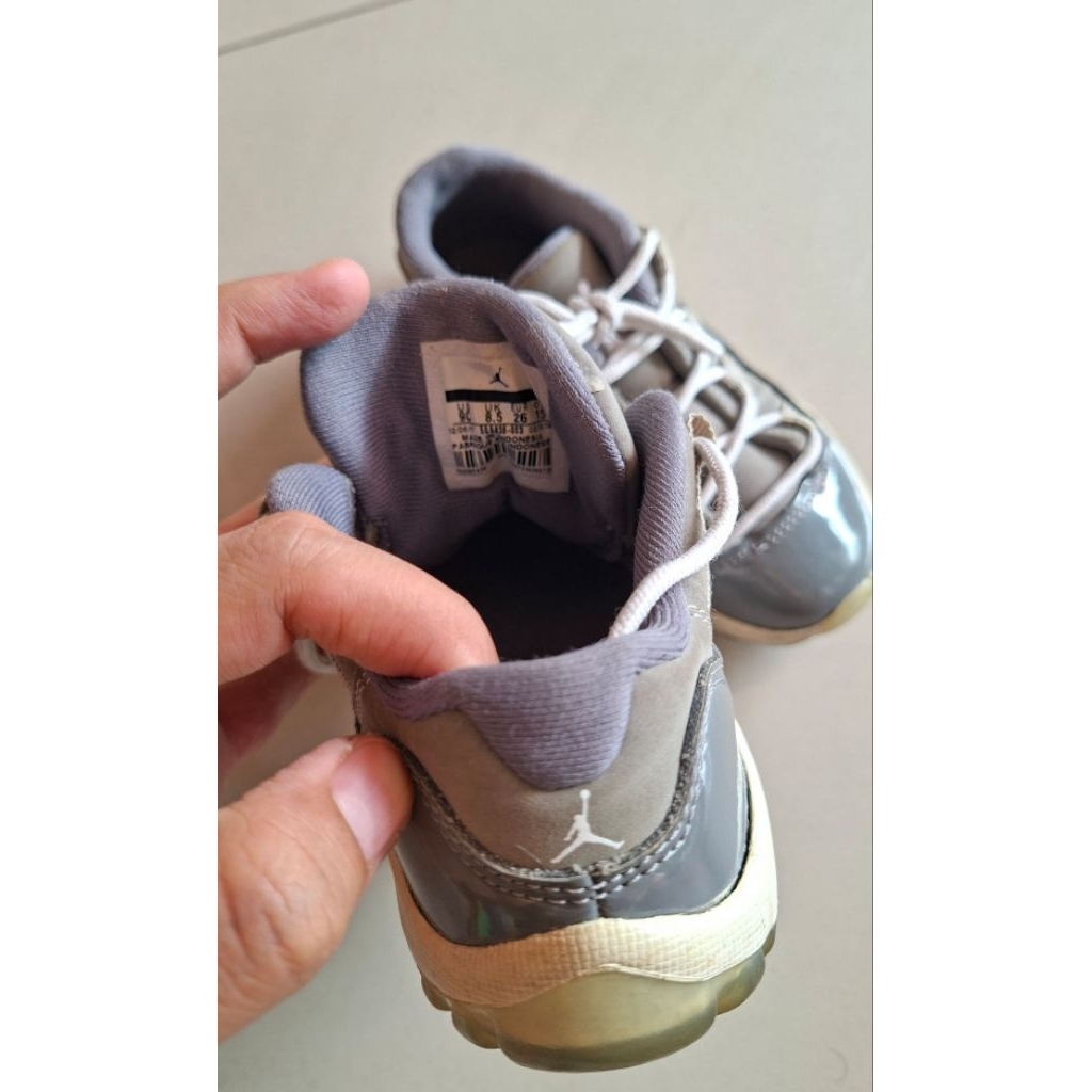 Nike Air Jordan sepatu anak laki-laki (Nike Jordan 11 Retro low cool grey)