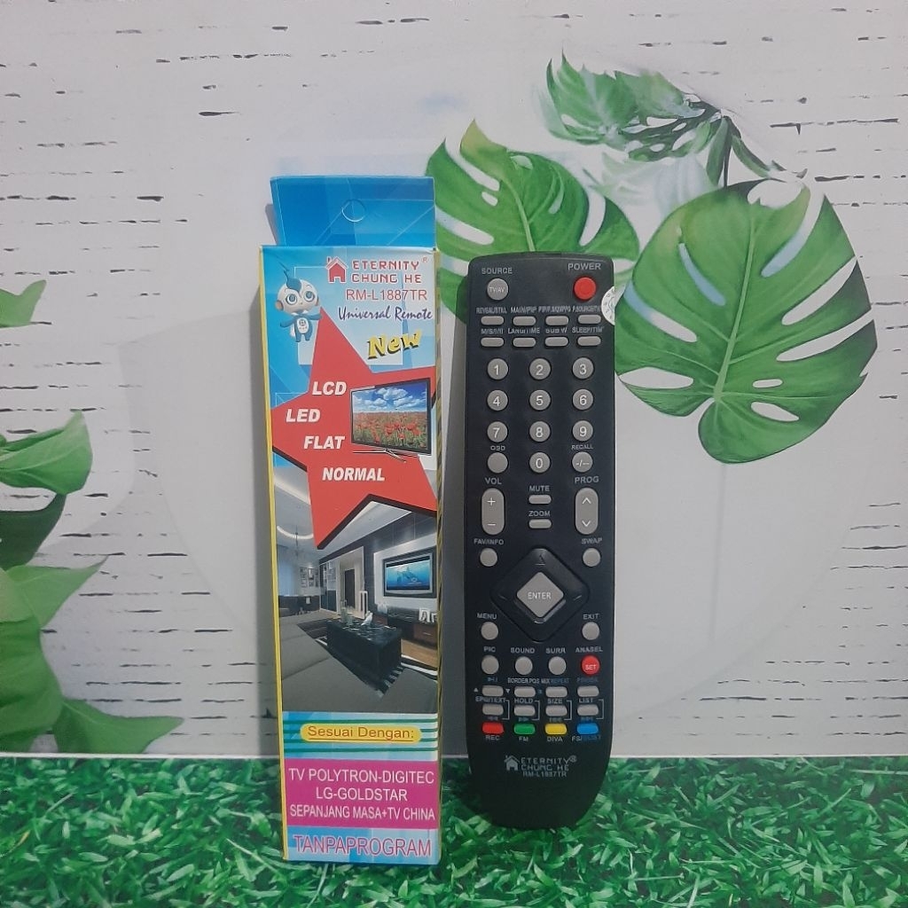 REMOTE REMOT TV TABUNG LED POLYTRON DIGITEC L1887 ORIGINAL TR